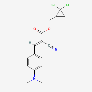 molecular formula C16H16Cl2N2O2 B7457170 (2,2-dichlorocyclopropyl)methyl (E)-2-cyano-3-[4-(dimethylamino)phenyl]prop-2-enoate 