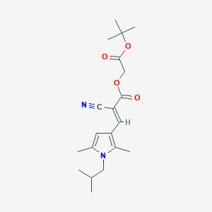 [2-[(2-methylpropan-2-yl)oxy]-2-oxoethyl] (E)-2-cyano-3-[2,5-dimethyl-1-(2-methylpropyl)pyrrol-3-yl]prop-2-enoate