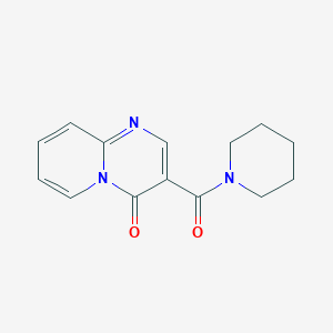 molecular formula C14H15N3O2 B7457196 3-(Piperidine-1-carbonyl)pyrido[1,2-a]pyrimidin-4-one 