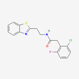 molecular formula C17H14ClFN2OS B7457221 N-[2-(1,3-benzothiazol-2-yl)ethyl]-2-(2-chloro-6-fluorophenyl)acetamide 