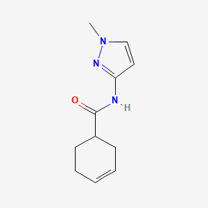 molecular formula C11H15N3O B7457227 N-(1-methylpyrazol-3-yl)cyclohex-3-ene-1-carboxamide 