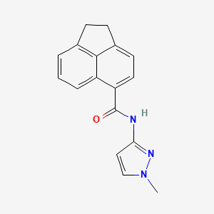 molecular formula C17H15N3O B7457239 N-(1-methylpyrazol-3-yl)-1,2-dihydroacenaphthylene-5-carboxamide 
