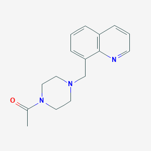 molecular formula C16H19N3O B7457249 1-[4-(Quinolin-8-ylmethyl)piperazin-1-yl]ethanone 