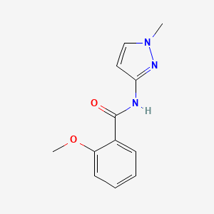 molecular formula C12H13N3O2 B7457258 2-methoxy-N-(1-methylpyrazol-3-yl)benzamide 