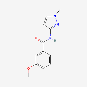 molecular formula C12H13N3O2 B7457263 3-methoxy-N-(1-methylpyrazol-3-yl)benzamide 
