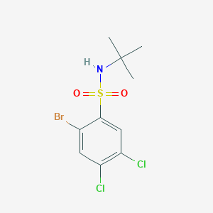 molecular formula C10H12BrCl2NO2S B7457294 2-bromo-N-tert-butyl-4,5-dichlorobenzenesulfonamide 