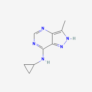 molecular formula C9H11N5 B7457300 N-cyclopropyl-3-methyl-1H-pyrazolo[4,3-d]pyrimidin-7-amine 