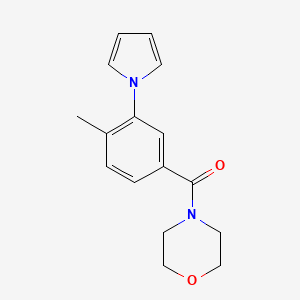 molecular formula C16H18N2O2 B7457333 (4-Methyl-3-pyrrol-1-ylphenyl)-morpholin-4-ylmethanone 