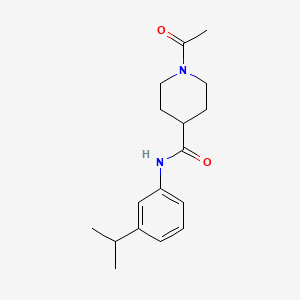 molecular formula C17H24N2O2 B7457340 1-acetyl-N-(3-propan-2-ylphenyl)piperidine-4-carboxamide 