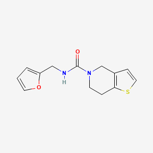 molecular formula C13H14N2O2S B7457357 N-(furan-2-ylmethyl)-6,7-dihydro-4H-thieno[3,2-c]pyridine-5-carboxamide 