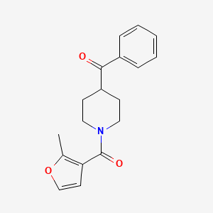 molecular formula C18H19NO3 B7457363 [1-(2-Methylfuran-3-carbonyl)piperidin-4-yl]-phenylmethanone 