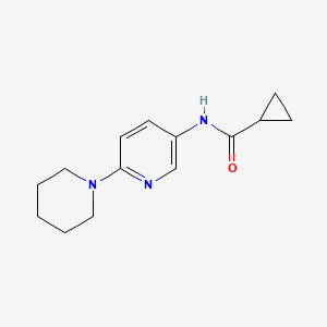 molecular formula C14H19N3O B7457378 N-(6-piperidin-1-ylpyridin-3-yl)cyclopropanecarboxamide 
