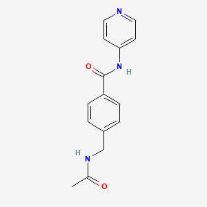 molecular formula C15H15N3O2 B7457381 4-(acetamidomethyl)-N-pyridin-4-ylbenzamide 