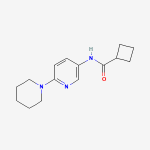 molecular formula C15H21N3O B7457388 N-(6-piperidin-1-ylpyridin-3-yl)cyclobutanecarboxamide 
