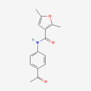 molecular formula C15H15NO3 B7457407 N-(4-acetylphenyl)-2,5-dimethylfuran-3-carboxamide 