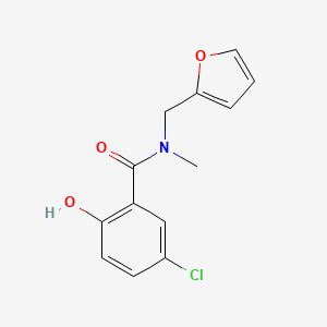 molecular formula C13H12ClNO3 B7457409 5-chloro-N-(furan-2-ylmethyl)-2-hydroxy-N-methylbenzamide 