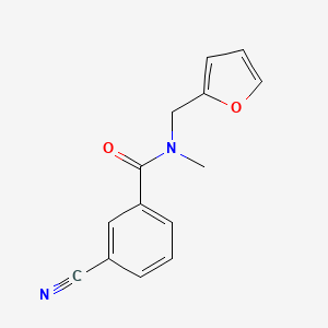 molecular formula C14H12N2O2 B7457423 3-cyano-N-(furan-2-ylmethyl)-N-methylbenzamide 