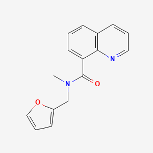 molecular formula C16H14N2O2 B7457430 N-(furan-2-ylmethyl)-N-methylquinoline-8-carboxamide 