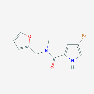 molecular formula C11H11BrN2O2 B7457433 4-bromo-N-(furan-2-ylmethyl)-N-methyl-1H-pyrrole-2-carboxamide 