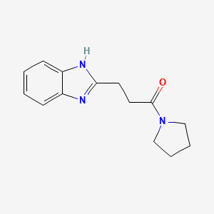 molecular formula C14H17N3O B7457445 3-(1H-benzimidazol-2-yl)-1-pyrrolidin-1-ylpropan-1-one 