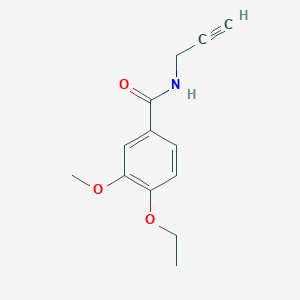 molecular formula C13H15NO3 B7457470 4-ethoxy-3-methoxy-N-prop-2-ynylbenzamide 