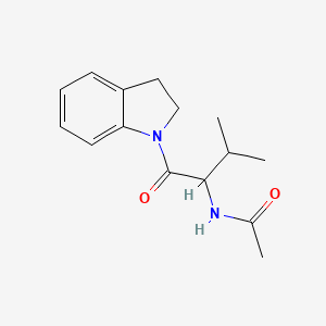 molecular formula C15H20N2O2 B7457476 N-[1-(2,3-dihydroindol-1-yl)-3-methyl-1-oxobutan-2-yl]acetamide 