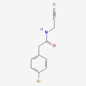 molecular formula C11H10BrNO B7457499 2-(4-bromophenyl)-N-prop-2-ynylacetamide 