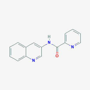 molecular formula C15H11N3O B7457515 N-quinolin-3-ylpyridine-2-carboxamide 