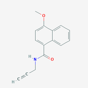 molecular formula C15H13NO2 B7457526 4-methoxy-N-prop-2-ynylnaphthalene-1-carboxamide 