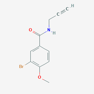 molecular formula C11H10BrNO2 B7457545 3-bromo-4-methoxy-N-prop-2-ynylbenzamide 