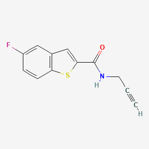 molecular formula C12H8FNOS B7457552 5-fluoro-N-prop-2-ynyl-1-benzothiophene-2-carboxamide 