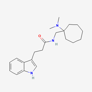 molecular formula C21H31N3O B7457560 N-[[1-(dimethylamino)cycloheptyl]methyl]-3-(1H-indol-3-yl)propanamide 