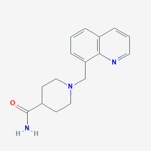 molecular formula C16H19N3O B7457576 1-(Quinolin-8-ylmethyl)piperidine-4-carboxamide 