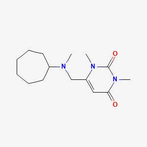 molecular formula C15H25N3O2 B7457597 6-[[Cycloheptyl(methyl)amino]methyl]-1,3-dimethylpyrimidine-2,4-dione 