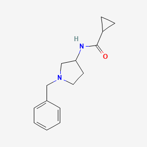 molecular formula C15H20N2O B7457632 N-(1-benzylpyrrolidin-3-yl)cyclopropanecarboxamide 