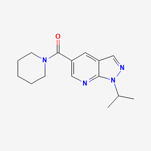 molecular formula C15H20N4O B7457645 Piperidin-1-yl-(1-propan-2-ylpyrazolo[3,4-b]pyridin-5-yl)methanone 