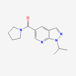 molecular formula C14H18N4O B7457670 (1-Propan-2-ylpyrazolo[3,4-b]pyridin-5-yl)-pyrrolidin-1-ylmethanone 