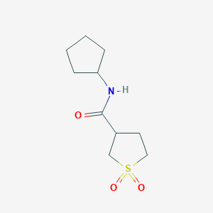 molecular formula C10H17NO3S B7457678 N-cyclopentyl-1,1-dioxothiolane-3-carboxamide 