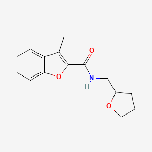 molecular formula C15H17NO3 B7457681 3-methyl-N-(oxolan-2-ylmethyl)-1-benzofuran-2-carboxamide 
