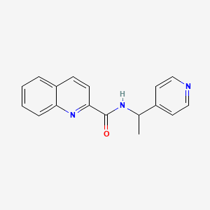 molecular formula C17H15N3O B7457693 N-(1-pyridin-4-ylethyl)quinoline-2-carboxamide 