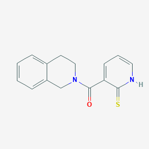 molecular formula C15H14N2OS B7457698 3,4-dihydro-1H-isoquinolin-2-yl-(2-sulfanylidene-1H-pyridin-3-yl)methanone 