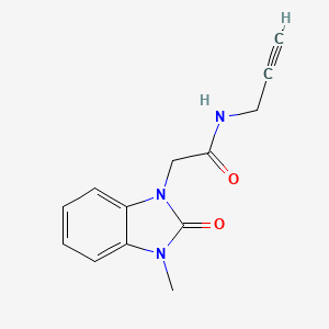 molecular formula C13H13N3O2 B7457721 2-(3-methyl-2-oxobenzimidazol-1-yl)-N-prop-2-ynylacetamide 