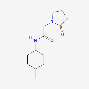 molecular formula C12H20N2O2S B7457752 N-(4-methylcyclohexyl)-2-(2-oxo-1,3-thiazolidin-3-yl)acetamide 
