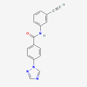 N-(3-ethynylphenyl)-4-(1,2,4-triazol-1-yl)benzamide