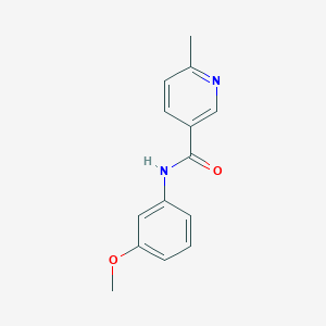 molecular formula C14H14N2O2 B7457786 N-(3-methoxyphenyl)-6-methylpyridine-3-carboxamide 