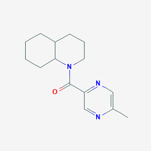 molecular formula C15H21N3O B7457792 3,4,4a,5,6,7,8,8a-octahydro-2H-quinolin-1-yl-(5-methylpyrazin-2-yl)methanone 