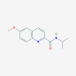 molecular formula C14H16N2O2 B7457798 6-methoxy-N-propan-2-ylquinoline-2-carboxamide 