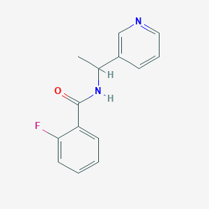 2-fluoro-N-(1-pyridin-3-ylethyl)benzamide