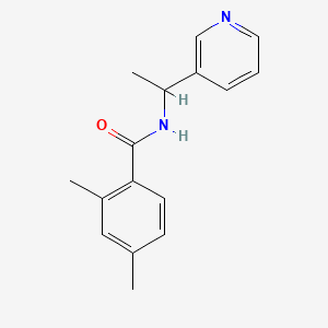 molecular formula C16H18N2O B7457822 2,4-dimethyl-N-(1-pyridin-3-ylethyl)benzamide 