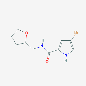 molecular formula C10H13BrN2O2 B7457827 4-bromo-N-(oxolan-2-ylmethyl)-1H-pyrrole-2-carboxamide 